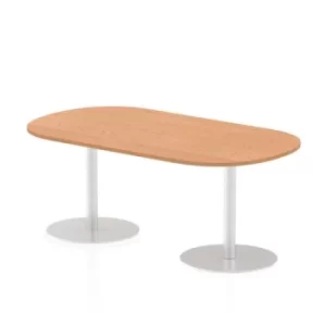 Image of Italia Poseur Boardroom Table 1800 Top 725 High Oak