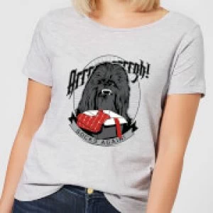 Image of Star Wars Chewbacca Arrrrgh Socks Again Womens Christmas T-Shirt - Grey - 3XL