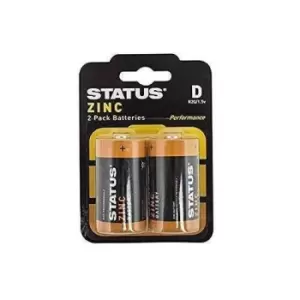Image of Status D Cell Zinc Batteries - 2 Pack