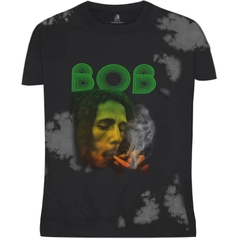 image of Bob Marley - Smoke Gradient Unisex Large T-Shirt - Grey