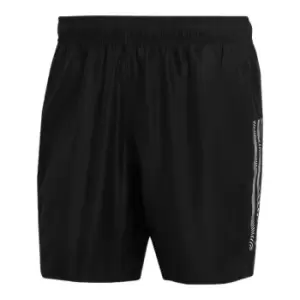 Image of adidas Short Length Mid 3-Stripes Swim Shorts Mens - Black