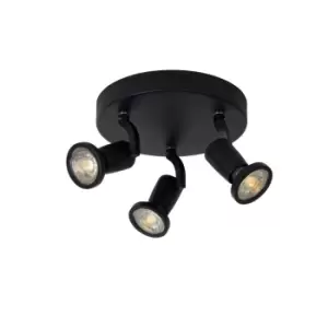 Image of Jaster-Led Modern Ceiling Spotlight - Ø20cm - LED - GU10 - 3x5W 2700K - Black