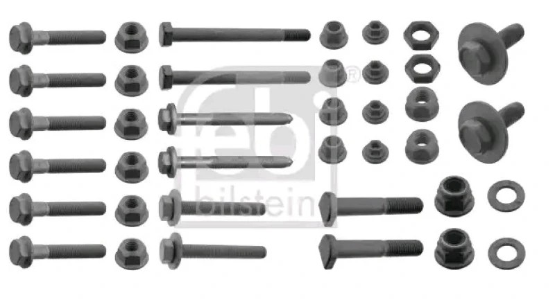 Image of FEBI BILSTEIN 48901 Mounting Kit, control lever Front Axle Right Mounting Kit,control lever (1597)
