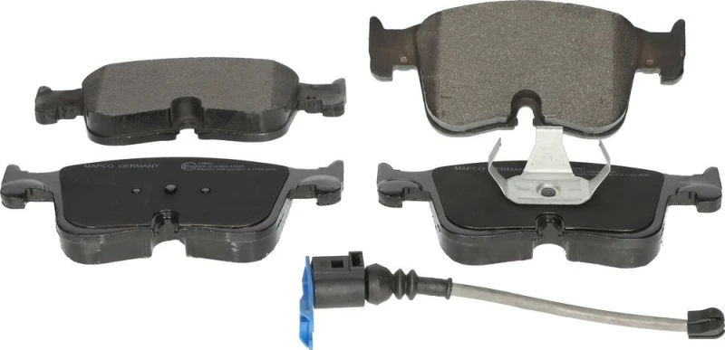 Image of MAPCO 106041 Brake pad set Front Axle, prepared for wear warning indicator, with piston clip Brake Pad Set,disc brake (402)