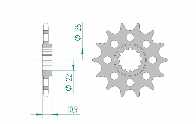 Image of AFAM Steel Standard Front Sprocket 21603 - 520