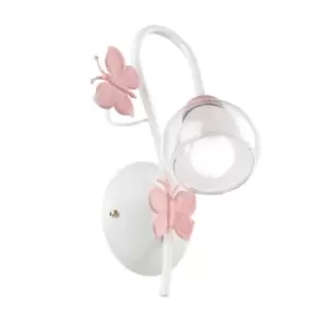 Image of Butterfly Wall Lamp, Glass Shade
