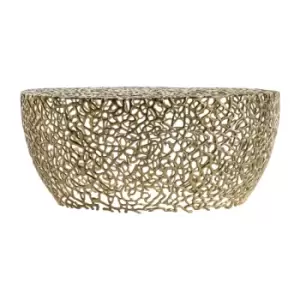 Image of Crossland Grove Gothenburg Coffee Table Gold 76.5 X 76.5 X 33Cm