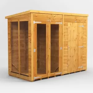 Image of 8X4 Power Pent Summerhouse Combi Including 4ft Side Store