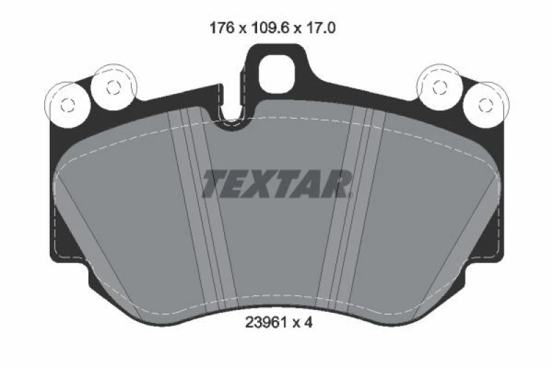 Image of Brake pad set TEXTAR 2396101