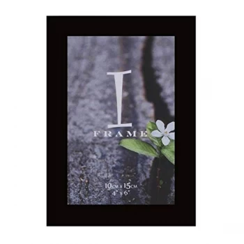 image of 4" x 6" - iFrame Aluminium Black Photo Frame