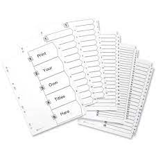 Image of Avery Index Multipunched Jan-Dec A4 White Ref 05138061