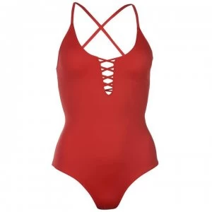 image of Dorina Dorina Bora Bota Deep V Swimsuit Womens - RED E10