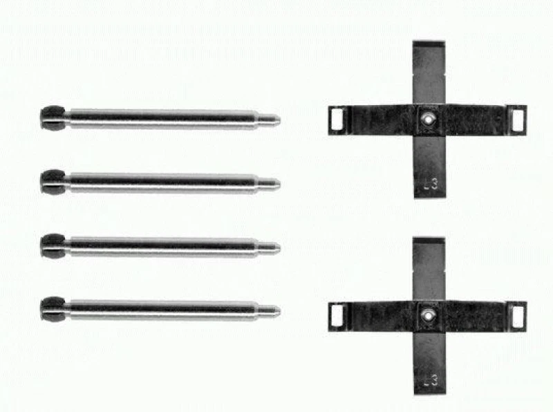 Image of HELLA Brake pad fitting kit HELLA 8DZ 355 202-941