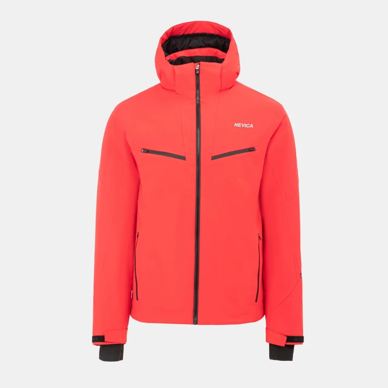 Image of Nevica Mens Vail Waterproof Windproof Synthetic Insulated Detachable Hood Ski Jacket Red male S