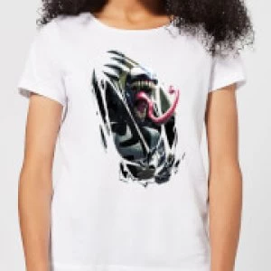 Venom Chest Burst Womens T-Shirt - White - 3XL