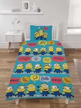 Image of Minions Single Duvet Cover Set, Multi