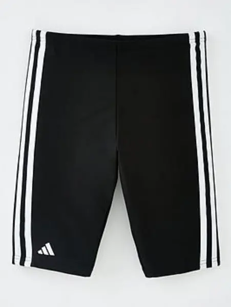 Image of adidas Boys Fitness 3-Stripes Swim Jammer - Size 9 - 10 Years
