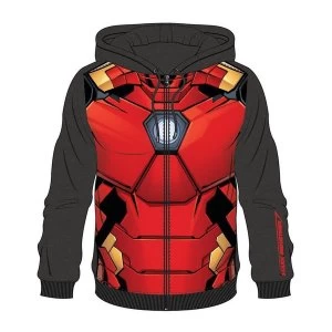 image of Iron Man - Sublimation Mens X-Large Full Length Zipper Hoodie - Multi-colour