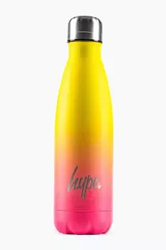 image of HYPE YELLOW & FUCHSIA GRADIENT POWDER COATED METAL BOTTLE - 500ML