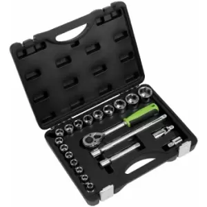 image of Socket Set 21PC 1/2" Sq Drive Metric