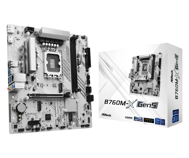 Image of ASRock Asrock B760M-X Gen5 Intel B760 LGA 1700 micro ATX 90-MXBTR0-A0UAYZ