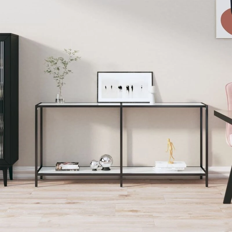 Image of VIDAXL Console Table White 160x35x75.5cm Tempered Glass Vidaxl 8720286462973
