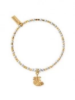 image of Chlobo Chlobo Sterling Silver And Gold Plated Folded Feather Bracelet