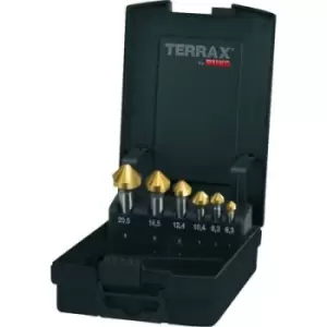 Image of RUKO A102152TRO Countersink set 6 Piece 6.3 mm, 8.3 mm, 10.4 mm, 12.4 mm, 16.5 mm, 20.5mm HSS TiN 1 Set