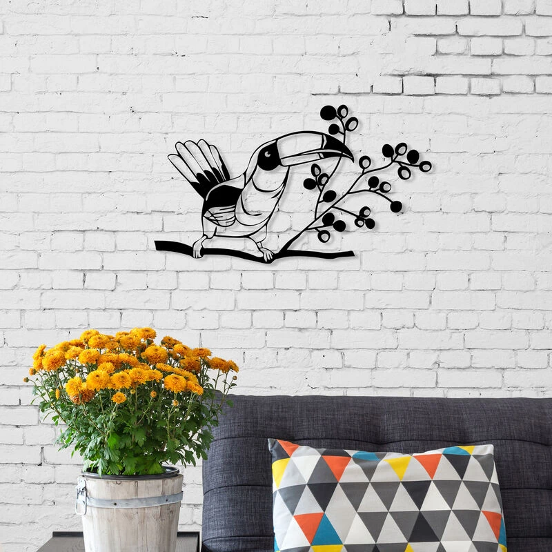 Image of DECORTIE Decortie - metal wall art NO:22 toucan - Black - Black M.DK.T.13332.13