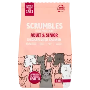 Scrumbles Adult and Senior Salmon Dry Cat Food 2.5kg