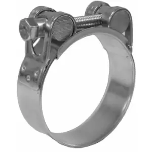 Image of Jubilee SuperClamps Heavy Duty Exhaust Supra T Bolt clip 140-148mm x2pcs Mild Steel - Silver