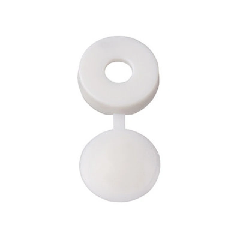 Image of Unifix Hinged Screw Caps - White - Mpn 9Tqdometop/030 - Perfect For Wood Screws - Box Of 100