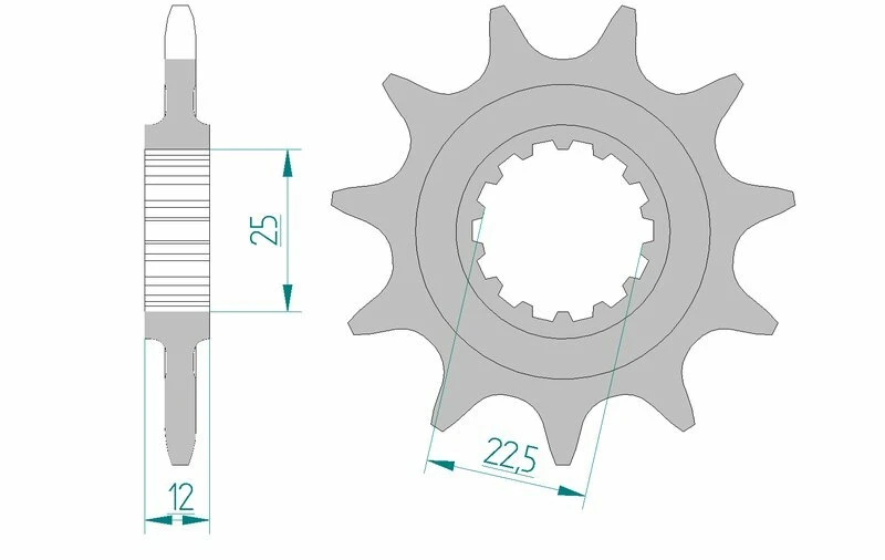 Image of AFAM Steel Standard Front Sprocket 97200 - 520