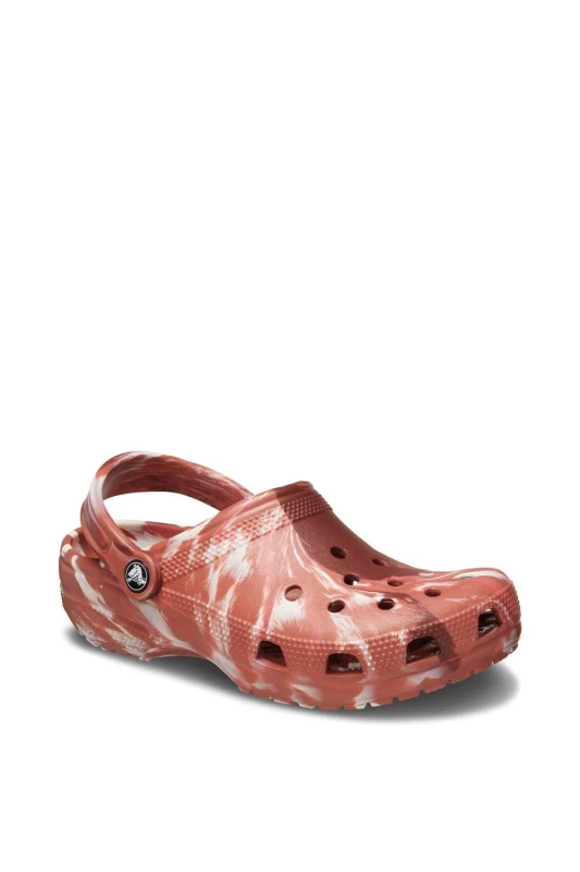 Image of Crocs Unisex Classic Marbled Clogs Dark Clay / Multi W5/M4