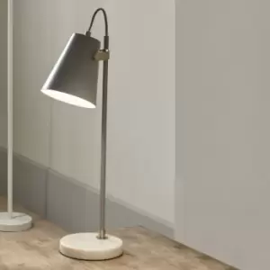 Image of Grey And Satin Nickel Task Table Lamp