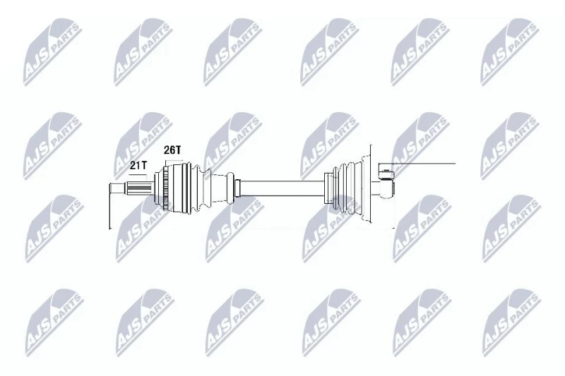 Image of NTY NPW-RE-013 Drive shaft Manual Transmission, Front Axle Left Drive Shaft (13)