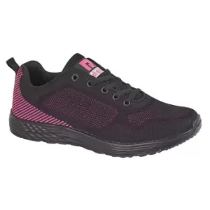 Image of Dek Womens/Ladies Fox Superlight 5 Eye Lace Trainer (8 UK) (Black/Fuchsia)