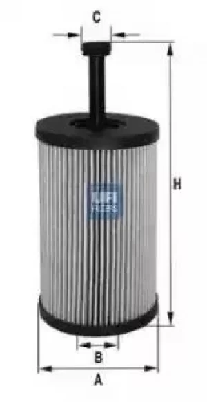 Image of 2503200 UFI Oil Filter Oil Cartridge
