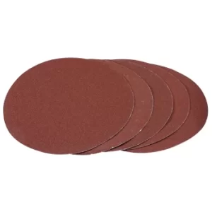 Image of Draper 180mm Hook and Loop Aluminium Oxide Sanding Discs 180mm 80g Pack of 5