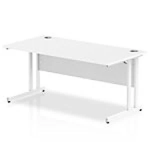 Image of Impulse 1600/800 Rectangle White Cantilever Leg Desk White