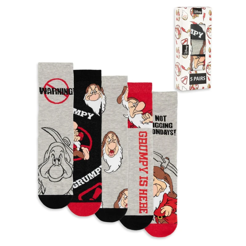 Image of Disney Men Calf Socks Set of 5 Size: 7-11 Multi 7-11 Male 5063203288977