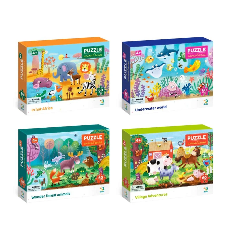 Image of DODO Set of 4in1 60 pc Puzzles Multi unisex One Size