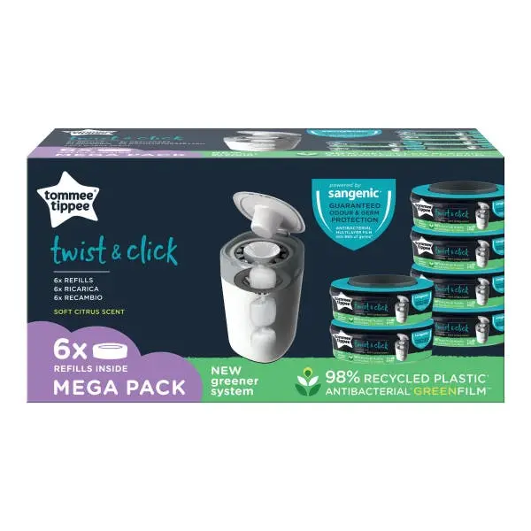 Image of Tommee Tippee Sangenic Twist&Click Refill 6 pcs