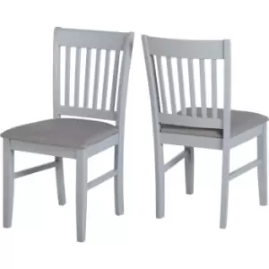 Image of Oxford 2 Grey Fabric Chairs priced per pair