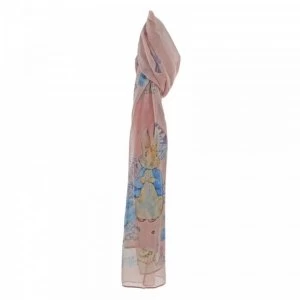 image of Peter Rabbit Garden Party Scarf (Pink)