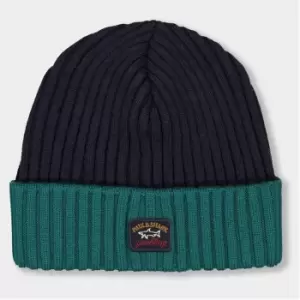 Image of Paul And Shark Paul and Shark Bicolour Beanie Mens - Blue