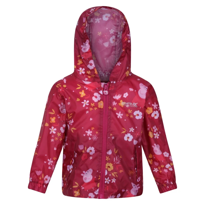 Image of Waterproof baby jacket Regatta Peppa Pig Pack-It Rose Unisex 18/24 mois