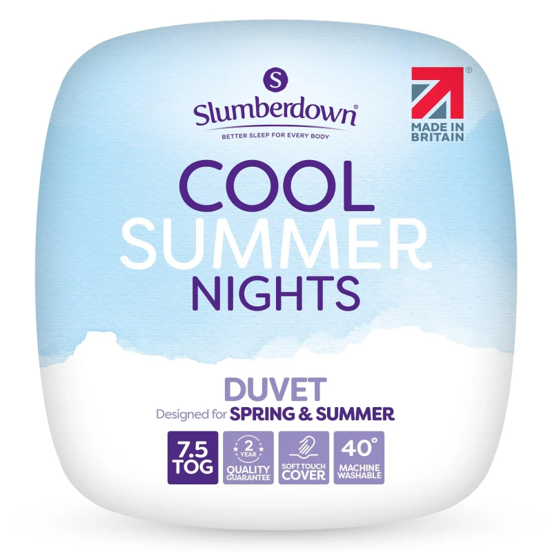 Image of Slumberdown Cool Summer Nights 7.5 Tog Summer Duvet White