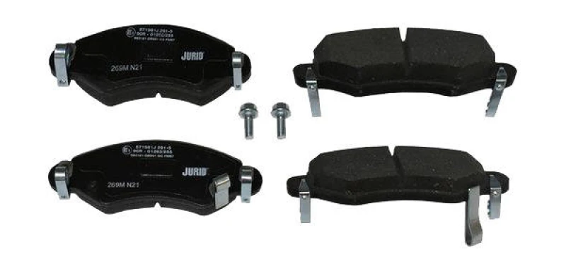 Image of JURID 571981J Brake pad set with acoustic wear warning, with accessories Brake Pad Set,disc brake (402)