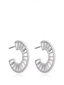 Rachel Jackson London Sterling Silver Queen Of Revelery Hoop Earrings